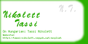 nikolett tassi business card